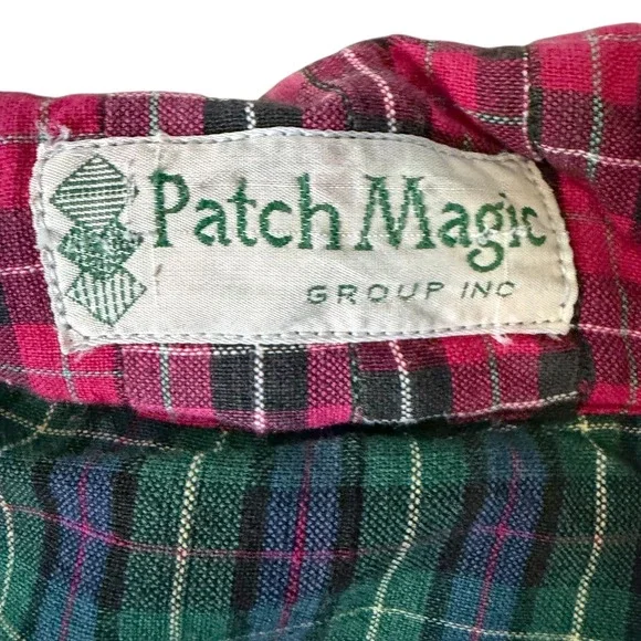 Patch Magic Quilted Plaid Insulated Reversible Button Up Jacket Women's MED - Picture 5 of 14